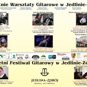 plakat XII Letnie Warsztaty Gitarowe w Jedlinie-Zdroju